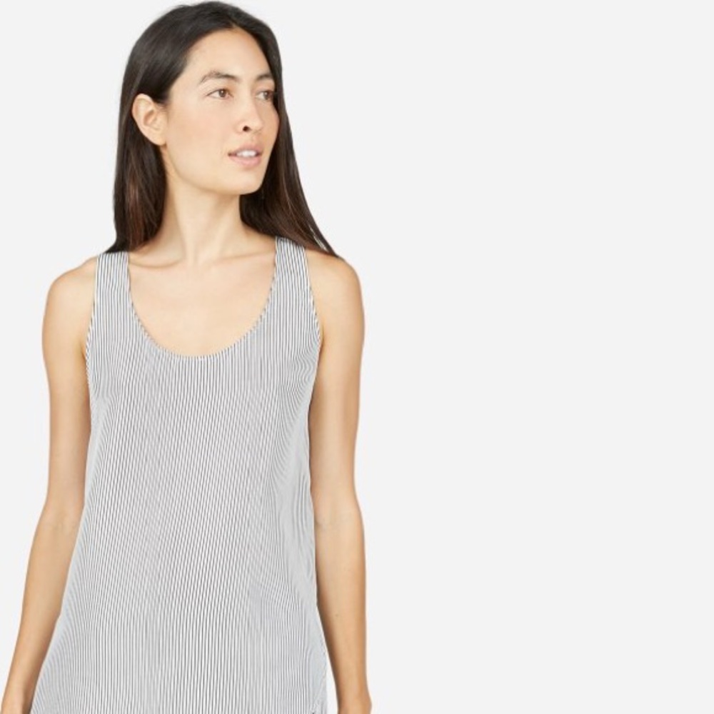 Everlane | 100% Silk Striped Shell Tank